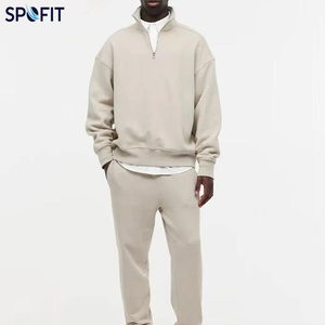 Wholesale Men's Hoodie Embroidery Logo Plus Size Heavyweight 100% Cotton Zipper-Up Hooded Sweatshirt Autumn Casual Oversized - Product Image 6