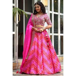 Designer Wedding Apparel <b>Beautiful</b> Lehenga Choli with Dupatta for Parties - Product Image 6