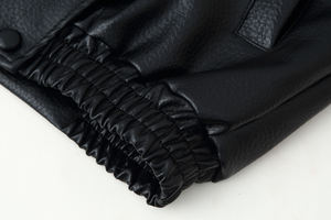 3 Colorway Turtleneck Collar Zipper Fly Solid Color <b>Long</b> Sleeve Loose Casual Fashion PU Leather <b>Jackets</b> Coat for Women - Product Image 5