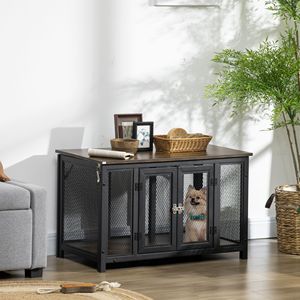 Spacious Interior Furniture Style <b>Dog</b> Crate with Openable Top Big Puppy Crate for Small <b>Dogs</b> Indoor End <b>Table</b> Pet House - Product Image 1
