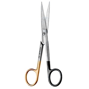 Ciseaux nasaux Forman à manche noir et or, instrument médical, instruments chirurgicaux, 16 cm, ciseaux dorsaux angulaires, acier inoxydable - Product Image 1