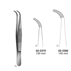 Pinzas de Disección Medianas Curvas de 145 mm |   Instrumento Dental de Acero Inoxidable de Primera Calidad - Product Image 1