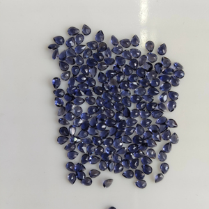 Iolita natural de 4x3 mm, corte pera, gema suelta de la mejor calidad con efectos pleocroicos para la fabricación de joyas. - Product Image 2