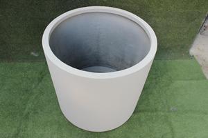 KNT Creations Pot de fleurs circulaire en fibre de verre léger et durable, texture rugueuse, style classique moderne, pour intérieur, extérieur, jardin et maison - Product Image 6