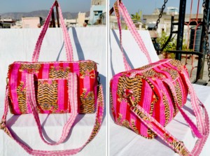 Bolsas de Lona Acolchadas de Algodón, Nuevas y a la Moda, con Lazo y Volantes, Bolsas de Gimnasio, Bolsas de Viaje Personalizadas para Chicas - Product Image 4