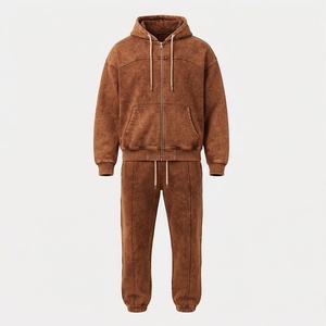 Mens Wholesale Long Sleeves Casual Wear Acid Wash <b>Tracksuit</b> Customized Design OEM Service Quality Jogging Activewear - Product Image 1