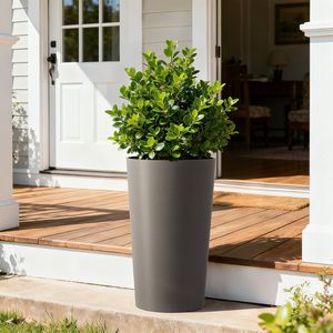 Set di 2 Fioriere Quadrate Moderne Alte 55 cm per Interni ed Esterni, Vasi per Piante da Portico e Patio - Product Image 2