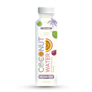 Agua de coco fresca orgánica embotellada 500ML al por mayor con maracuyá - Product Image 1