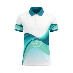 Polo de golf à manches courtes de haute qualité, prix d'usine en gros, respirant, tricoté, 100% polyester, séchage rapide, style décontracté - Product Image 4