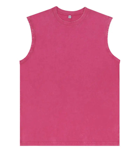 Débardeur Homme Vintage Délavé Sans Manches en Coton Coupe Oversize Effet Acide pour Gym et Streetwear - Product Image 3