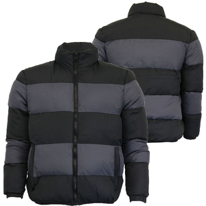 Veste d'hiver matelassée pour homme, couleur noire, rembourrage en coton, style streetwear, coupe-vent, pour adulte, service OEM. - Product Image 3
