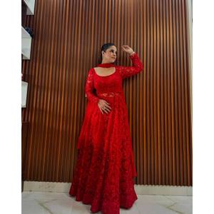 Top-Pent y Dupatta Set para Party Wear Thread and Sequence Work Talla XL - Product Image 6