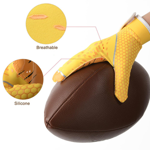 Gants de football américain personnalisés directement de l'usine, gants de receveur pour jeunes, gants de sport à sublimation avec grip, gants de receveur en promotion - Product Image 5