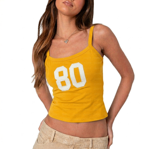 Camiseta sin mangas para mujer, material elástico de spandex, cuello redondo, ajuste cómodo, uso diario, gimnasio, yoga, ropa deportiva, suministro del fabricante - Product Image 1