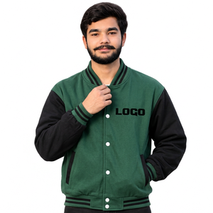 Veste universitaire personnalisée à prix d'usine, doublure polaire, logo brodé, coupe décontractée, pour les détaillants américains - Product Image 5