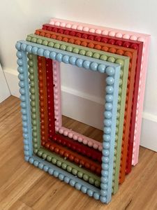 Luxury Eco-Friendly <b>Rectangle</b> Handcrafted Resin <b>Mirror</b> Frame with Intricate Floral Carving for Hallway Wall Decor - Product Image 1