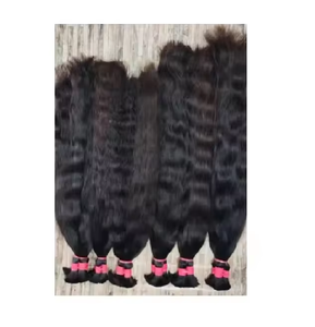 Extensions de cheveux indiens bruts Extensions de cheveux de vague naturelle Pas cher Remy Vierge de cheveux humains Bundles non traités - Product Image 2