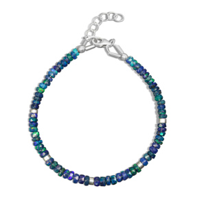 925 sliver plated <b>beaded</b> <b>bracelet</b> Face <b>Beaded</b> <b>Bracelet</b> with Separator women <b>bracelet</b> export at factory price - Product Image 2