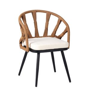 Set da Giardino Contemporaneo U_Style con Sedie in Rattan PE e Tavolo in Legno Plastico per Giardini e Prati - Product Image 6