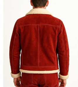 Chaqueta de Cuero Negra Personalizada para Hombre, Chaqueta de Aviador con Capucha de Piel de Oveja, Chaqueta Bomber B3 - Product Image 6