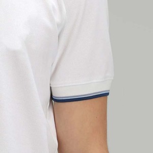Polo à manches courtes blanc pour homme, couleur unie, décontracté, tricoté, boutonné devant, coupe classique, respirant, en jersey de coton - Product Image 6