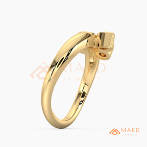 Modern <b>Open</b> <b>Ring</b> for Women Gold Tone Minimalist Wedding Anniversary Jewelry Daily Wear Gift USA - Product Image 6