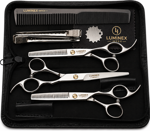 NYBL-55 5.5inch Straight <b>Left</b>-<b>handed</b> <b>Scissors</b> JAPAN 440C Sharp 58-59HRC Hardness Stainless Steel Handle Barber Shears Hair 28 - Product Image 1