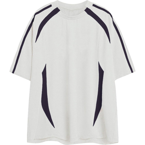 New Design Men Sporty Orange Color block T-shirt with White & Black Accents Casual Activewear Comfortable & Trendy Soccer Shirt - Product Image 5