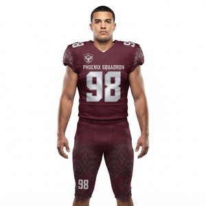 Uniforme de football américain personnalisé, maillot de jeu haut de gamme, pantalon, vêtements d'équipe athlétique, vêtements de sport performants, usine OEM ODM - Product Image 1