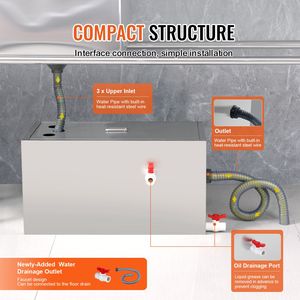 Trappola per Grasso in Acciaio Inossidabile da 25 Libbre per Cucine Commerciali, 6.4 GPM - Product Image 5