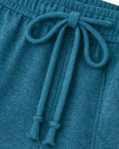 Teal Women Lounge Set Short Sleeve T Shirt And Shorts Casual Summer Pajama Set Soft Breathable Cotton Blend Two Piece Outfit - Product Image 3