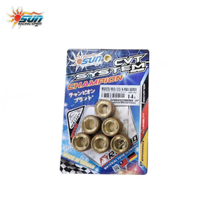 Galets de variateur SUN Racing pour NMAX 155/AEROX 155/MIO 125/MIO i 125, 20x12-14G, en laiton, durabilité extrême, fabriqués à Taïwan - Product Image 6