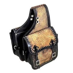 Bolsa de Cuero para Sillín de Caballo Estilo Western, para Motocicleta, Hecha a Mano, Tallada a Mano, 100% Cuero de Búfalo, Color y Logotipo Personalizados SS - Product Image 1