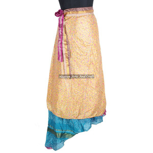 New Skirts Vintage Women Boho Silk Magic Skirt 38" <b>Sarong</b> Pareo Saree <b>Wrap</b> Skirt Wholesale Long & Silk Around Handmade Vintage - Product Image 6