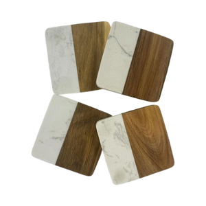 Ensemble de dessous-de-verre ronds en bois, diamètre 300 mm, antidérapants, design rétro, tapis et sous-plats - Product Image 1