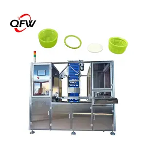 QFW, máquina de corte plegable de alta velocidad, máquina automática de inserción de revestimiento para tapas de lubricante, máquina de vadeo