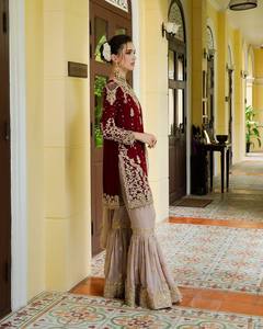 Premium Heavy Embroidered <b>Women</b> Top Bottom Dupatta Set Designer 3 Piece Indian Salwar <b>Suit</b> Elegant Party Wear <b>Wedding</b> Outfit - Product Image 2