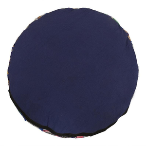 <b>Round</b> Bohemian Floor Pillow With Embroidery Floral Pattern Multicolor Textile Decorative <b>Cushion</b> India Made - Product Image 4
