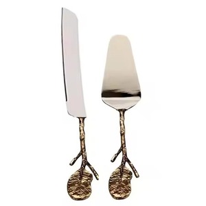 Luxury <b>Craft</b> Stainless Steel Cake Server Set Metal Cake Knife and Dessert Server Party <b>Tools</b> - Product Image 3