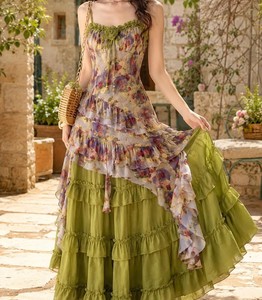 Vestido de Fiesta Elegante de Verano para Mujer, Moderno, Largo hasta el Suelo, Sin Mangas, Espalda Descubierta, 100% Algodón - Product Image 1