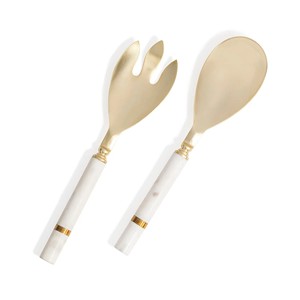 Ensemble de service de luxe pour fromage et desserts avec couteau et fourchette, manches en résine, style élégant, couverts dorés de qualité alimentaire - Product Image 4