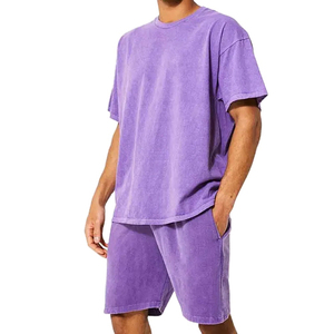 Conjunto Deportivo de Dos Piezas para Hombre, Talla Grande, Secado Rápido, Transpirable, Tela de Rizo, Poliéster/Algodón, Estilo Urbano - Product Image 4