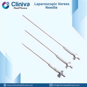 Aguja de Verees Laparoscópica de 120 mm/140 mm/160 mm, Instrumentos Quirúrgicos Reutilizables de Alta Calidad - Product Image 1