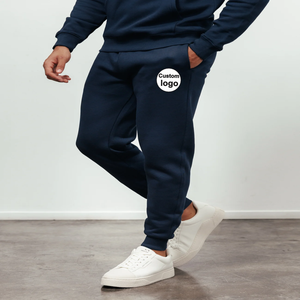 Fundamental Fleece Hood Tracksuit Navy Two Piece Set <b>Zip</b> <b>up</b> <b>Jacket</b> and Nylon Pants Sweatsuit Nylon Zipper Track Suits Tracksuit - Product Image 3