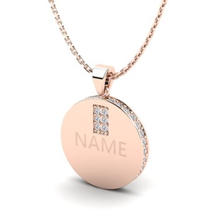 Colgante con Letra M, Plata 925, Moissanita con Circonita, Amuleto con Nombre Personalizado, Collar Unisex de Estilo Clásico, Joyería de Regalo - Product Image 3