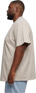 Mock Neck Short Sleeve Drop Shoulder Oversize 100% Cotton Mens <b>Tshirt</b> Boxy Fit Organic Cotton Tee Blank <b>Plain</b> Print T Shirt - Product Image 4
