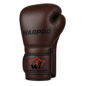 Gants de boxe marron en cuir PU respirant et léger, avec logo personnalisé, pour entraînement, sparring, adultes, extérieur, kickboxing, salle de sport - Product Image 1