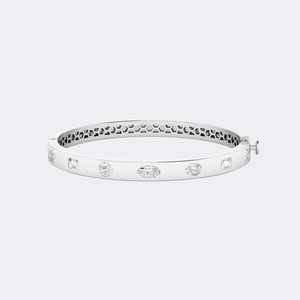 2.00CTW Mixed Cut Diamond Station <b>Bangle</b> <b>Bracelet</b> - Product Image 4