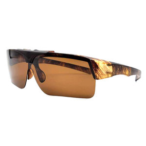 Gafas de sol polarizadas con clip Fitover unisex con montura rectangular y lentes táctiles - Product Image 4