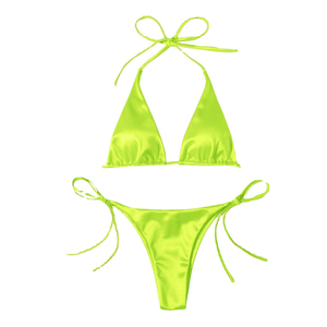 Best Cheap Price Women Plaid Swimming <b>Bikini</b> <b>Set</b> with Front Logo Eco-Friendly & Waterproof Beachwear in Low MOQ Trending Style - Product Image 1